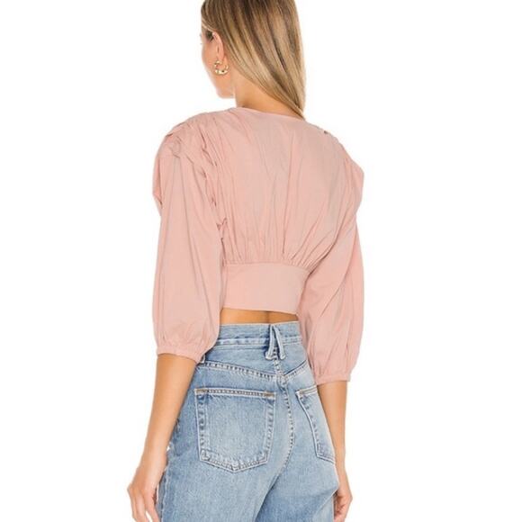 Revolve Song of Style Eunice Ruched Cinched Waist Corset Top in Blush XS - Picture 3 of 10